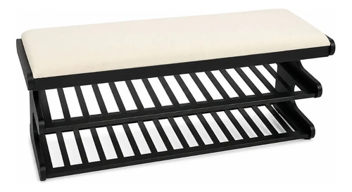 Zapatera Mueble Con Banco De Mdf Estantes Organizador