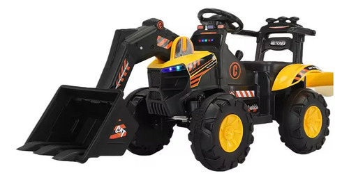 Auto A Bateria Excavadora Infantil Con Luces Y Sonido