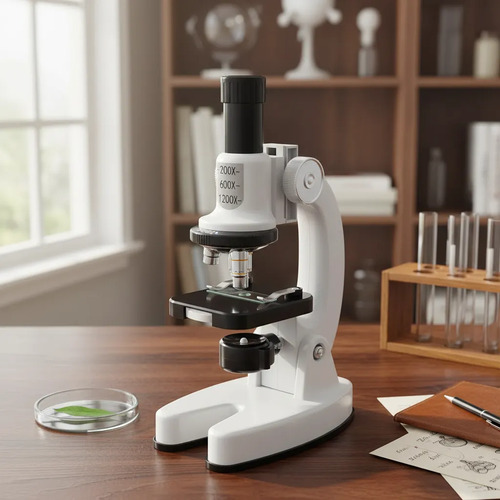 Microscopio Monocular Led Para Niños Aumento 1200x