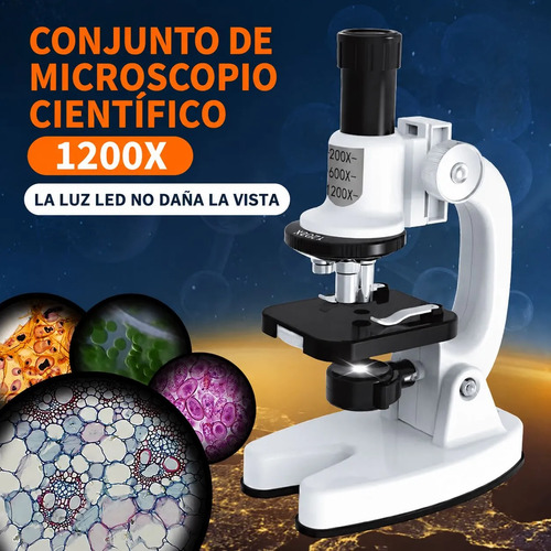 Microscopio Monocular Led Para Niños Aumento 1200x