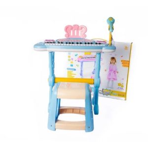 Teclado Con Micrófono Asiento Atril Infantil Piano Órgano: imagen 5