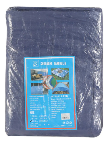 Lona Toldo Impermeable 4x5 Uv Reforzado Más Cuerda Camping