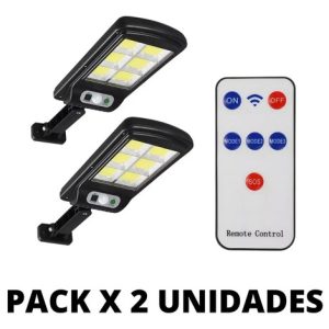 Foco Farol Solar 48 Led Exterior C/sensor C/ Control X2 Uni: imagen 2