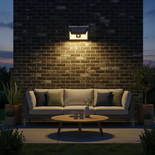 Foco Lampara Solar C/sensor De Movimiento Exterior 32 Led