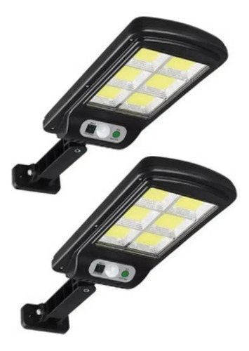 Foco Farol Solar 48 Led Exterior C/sensor C/ Control X2 Uni