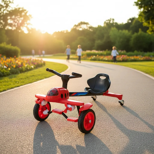 Triciclo Buggy Cuatriciclo A Pedal Infantil Con Luz Y Sonido