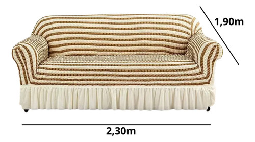 Funda Para Sofá 3 Cuerpos Cubre Sillón Lavable Calidad