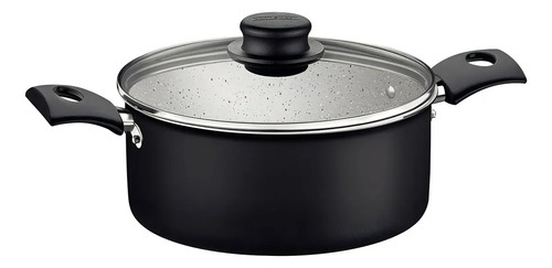 Batería De Cocina Tramontina Turim 20298/076 Con 7 Piezas Negro